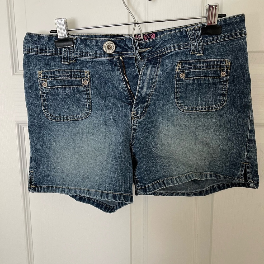 Angels Dark Blue Jean Shorts